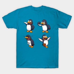 Cute Cartoon Penguin Sticker Pack T-Shirt